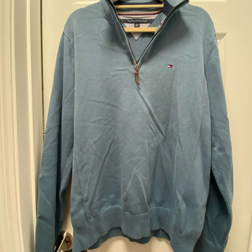 men’s tommy hilfiger pull over sweater